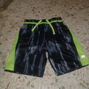Russell Youth Athletic Shorts XXL (18) Bright Green & Black